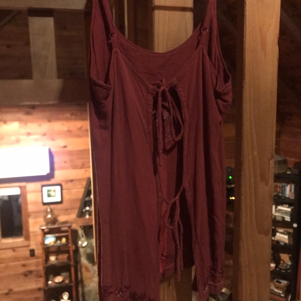 Open back hippie boho gauze top - Picture 4 of 4